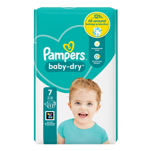 PAMPERS BABYDRY TAPED S7 CARRY PK 17PK