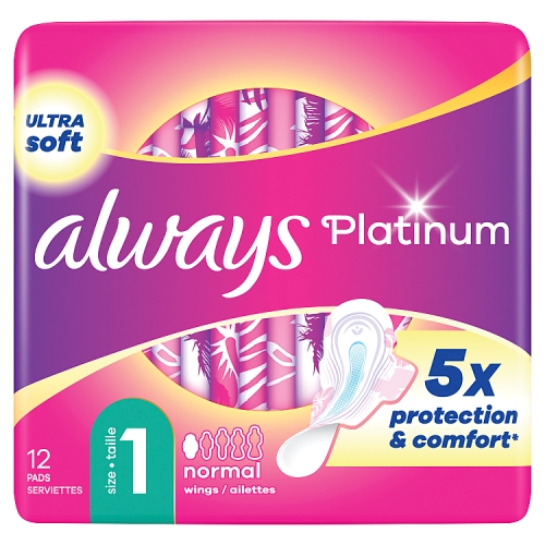 ALWAYS PLATINUM PADS NORMAL PLUS 12PK