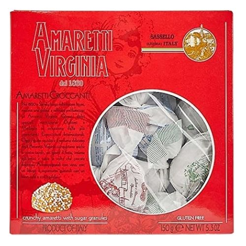 AMARETTI VIRGINIA CRUNCHY AMARETTI WITH SUGAR GRANULES 150G