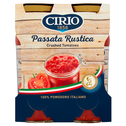 CIRIO PASSATA RUSTICA CRUSHED TOMATOES 2PK 350G
