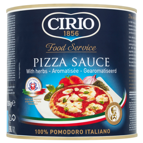 CIRIO FOOD SERVICE PIZZA SAUCE WITH HERBS 2.55KG