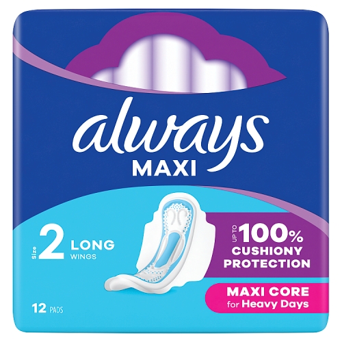 ALWAYS MAXI LONG WINGS SIZE 2 12S