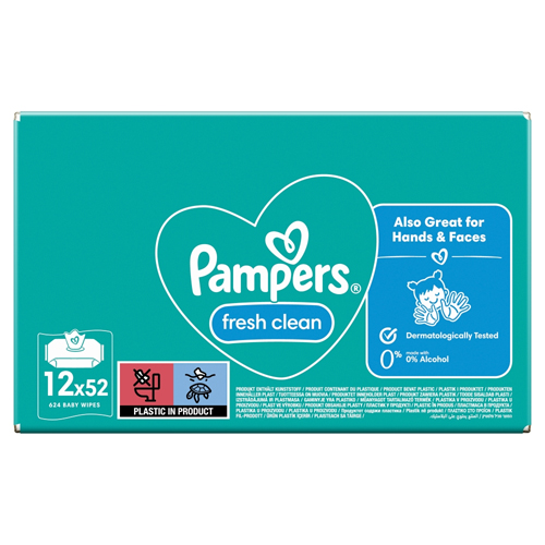 PAMPERS BABY WIPES SCENTED 12PK 52S