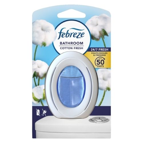 FEBREZE BATHROOM AIR FRESHENER COTTON CLIPSTRIP 7.5ML