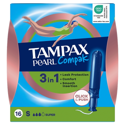 TAMPAX COMPAK PEARL SUPER 16PK