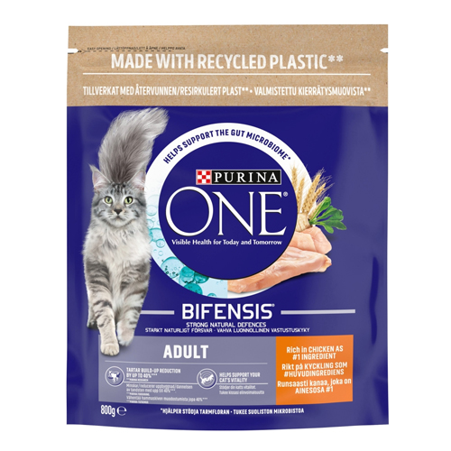PURINA ONE ADULT DRY CAT FOOD CHICKEN AND WHOLEGRAINS 800G