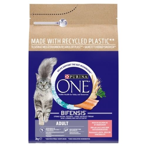 PURINA ONE ADULT DRY CAT FOOD SALMON AND WHOLEGRAIN 3KG
