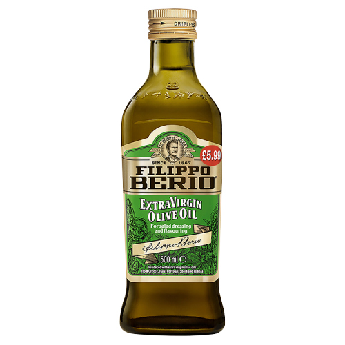 FILIPPO BERIO EXTRA VIRGIN OLIVE OIL  £5.99 PMP 500ML
