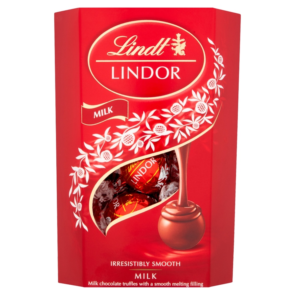 LINDT LINDOR MILK CHOCOLATE TRUFFLES BOX 200G