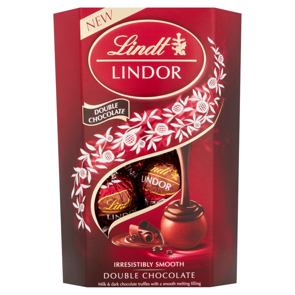 LINDT LINDOR DOUBLE CHOCOLATE CORNET 200G