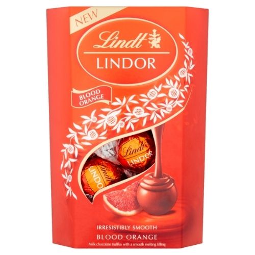 LINDT LINDOR BLOOD ORANGE CORNET 200G