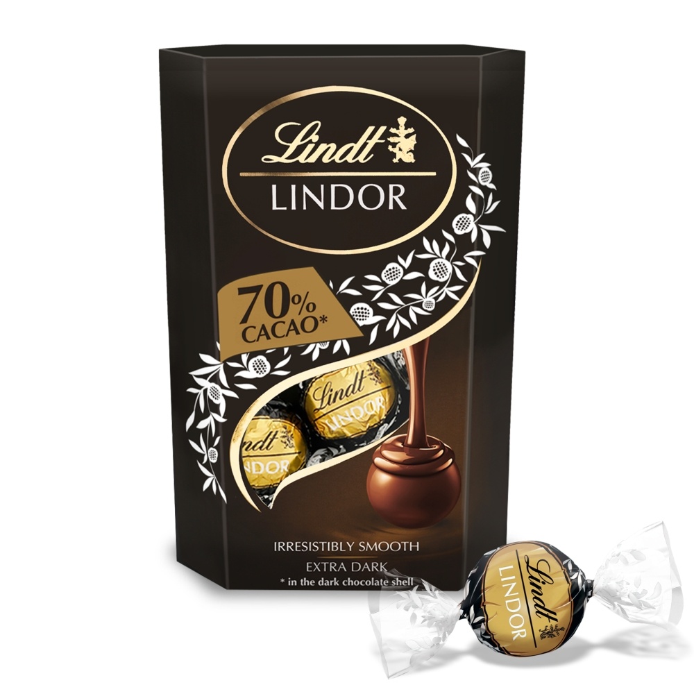 LINDT LINDOR 70% CORNET 200G