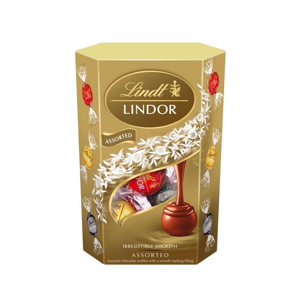 LINDT LINDOR ASSORTED CHOCOLATE TRUFFLES BOX 137G