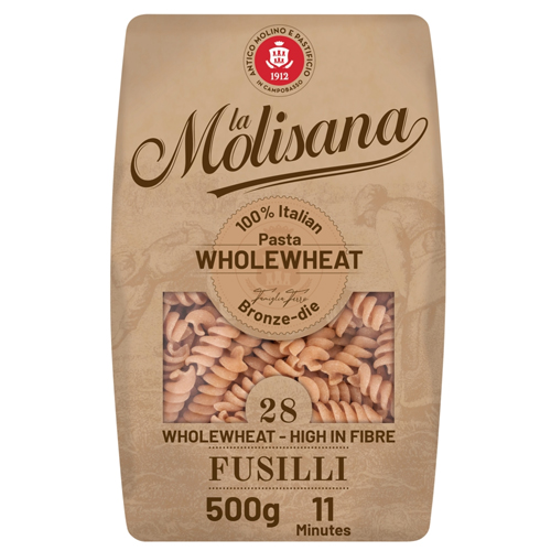LA MOLISANA NO.28 FUSILLI INTEGRALI WHOLEWHEAT PASTA 500G