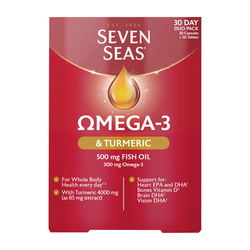 SEVEN SEAS OMEGA 3 + TUMERIC - 30 CAPSULES