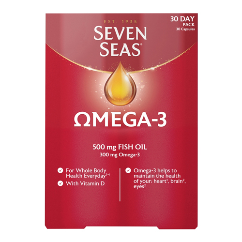 SEVEN SEAS OMEGA 3 + VITAMIN D - 30 CAPSULES