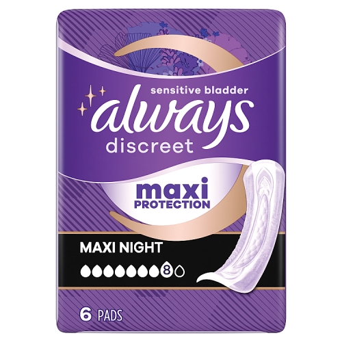 ALWAYS DISCREET SENSITIVE BLADDER ULA NIGHT 6PK