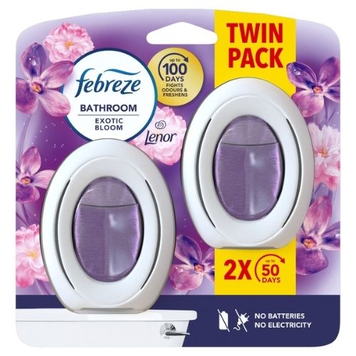 FEBREZE BATHROOM AIR FRESHENER EXOTIC BLOOM 2PK 7.5ML