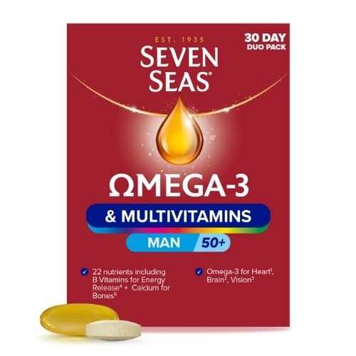 SEVEN SEAS OMEGA-3 MULTIVITAMINS MAN DUO PACK MINERAL & VITAMINS 50+ 30-DAY 30S