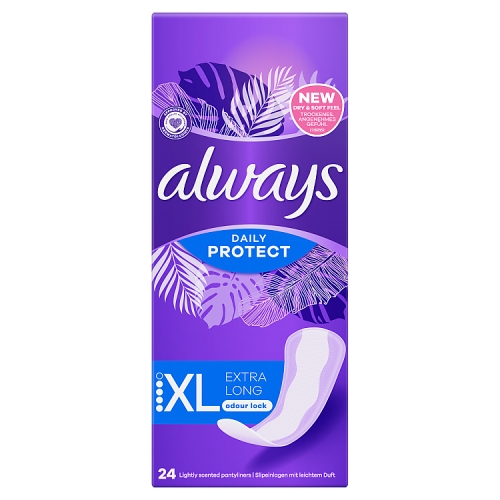 ALWAYS DAILIES LINERS LONG PLUS UNSCENTED 24S