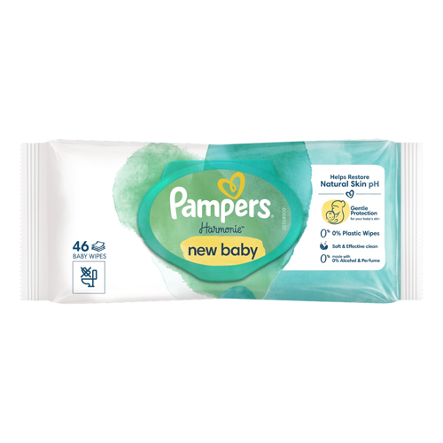 PAMPERS HARMONIE BABY WIPES 46S