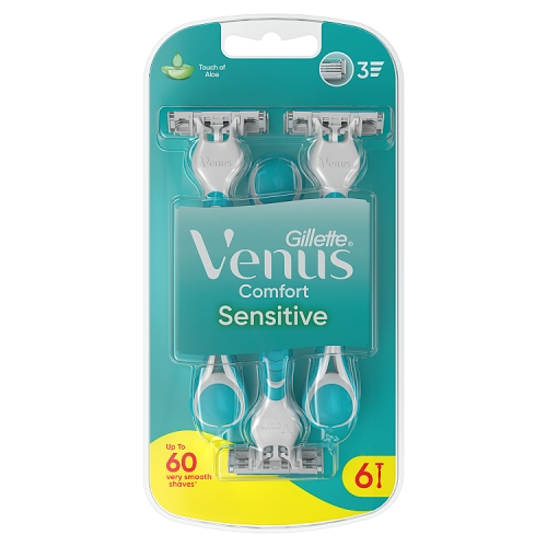 GILLETTE SIMPLY VENUS 3 DISPOSABLE RAZORS SENSITIVE 6PK