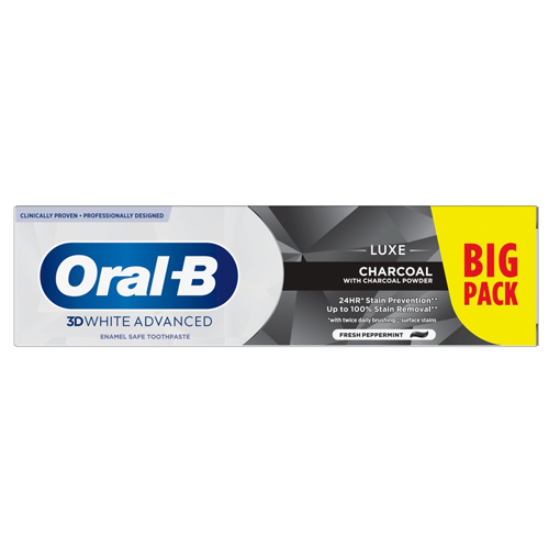 ORAL B 3D WHITE TOOTHPASTE LUX CHARCOAL 100ML