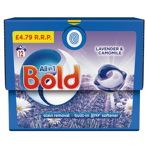 BOLD ALL IN 1 PODS LAVENDER AND CAMOMILE 12 WASHES PMP £ 4.79