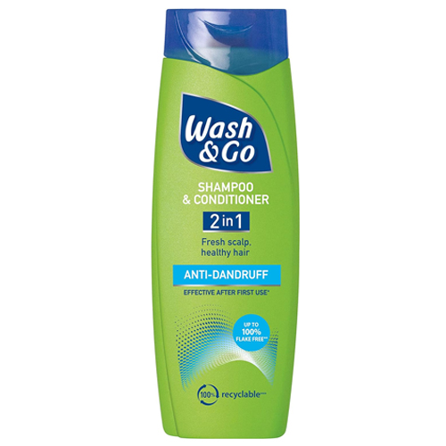 WASH & GO 2 IN1 SHAMPOO & CONDITIONER ANTI-DANDRUFF 400ML