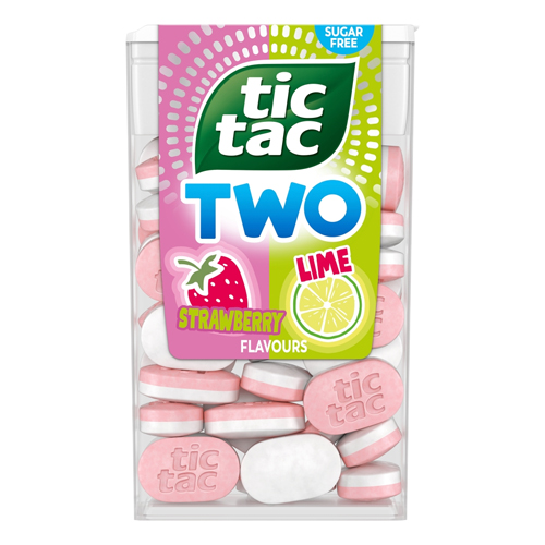 TIC TAC TWO LIME STRAWBERRY FLAVOURS 38.5G