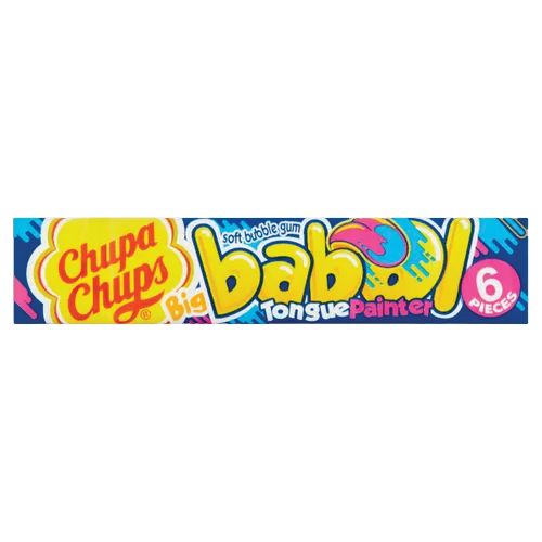 CHUPA CHUPS BIG BABOL BLUE RASPBERRY FLAVOUR SOFT BUBBLE GUM 6 PIECES 27.6G