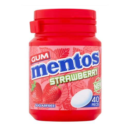 MENTOS STRAWBERRY BOTTLE 56G