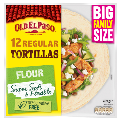 OLD EL PASO FLOUR TORTILLA FAMILY PACK 489G