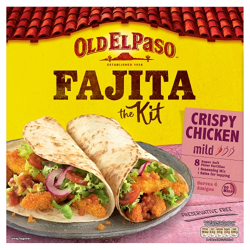 OLD EL PASO CRISPY CHICKEN FAJITA KIT 555G