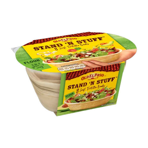 OLD EL PASO STAND 'N STUFF 8 SOFT TORTILLAS BOATS FLOUR 193G