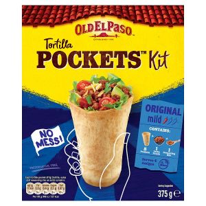 OLD EL PASO 8 TORTILLA POCKETS KIT ORIGINAL 375G