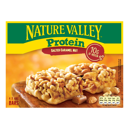 NATURE VALLEY PROTEIN SALTED CARAMEL NUT CEREAL BARS 4 X 40G