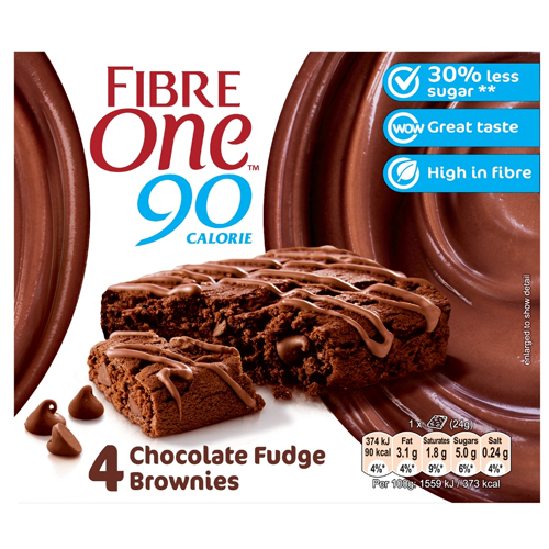 FIBRE 1 CHOCOLATE FUDGE BROWNIE 96G
