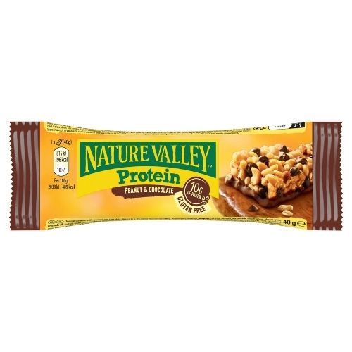 NATURE VALLEY PROTEIN PEANUT & CHOCOLATE CEREAL BAR PMP £1.00 40G