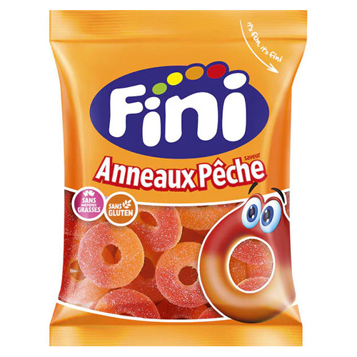 FINI HALAL FIZZY PEACH RINGS BAG 75G