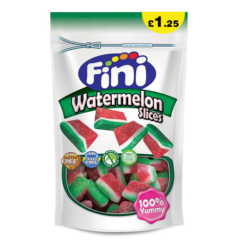 FINI SWEETS SOUR WATERMELON SLICES PMP £1.25 140G