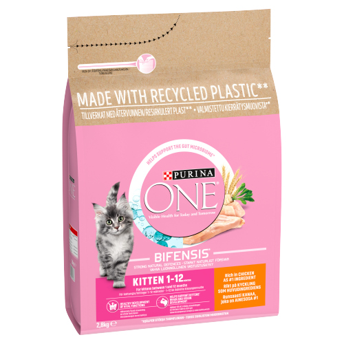 PURINA ONE KITTEN/JNR FOOD CHKN AND W/GRAIN 2.8KG