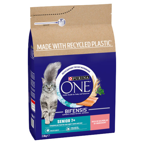 PURINA ONE SENIOR 7+ CAT SALMON & W/GRAIN 2.8KG