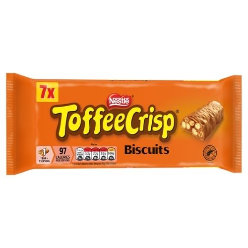 TOFFEE CRISP BISCUITS 7PK 130.9G