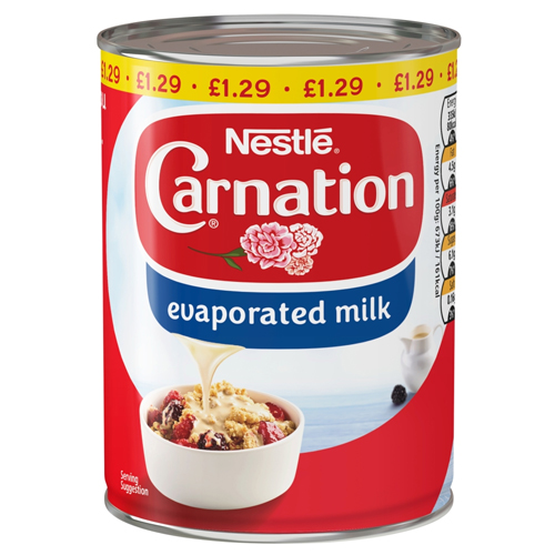CARNATION EVAPORATED MILK PMP £1.59 410G