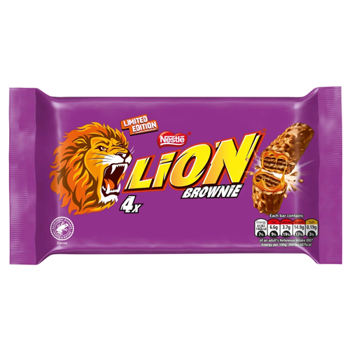 LION LIMITED EDITION BROWNIE 4PK 120G