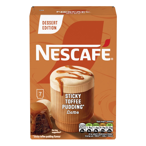 NESCAFE GOLD STICKY TOFFEE LATTE PUDDING 7SAC 140G