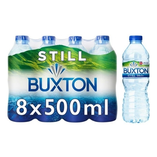 BUXTON STILL NATURAL MINERAL WATER WATER 8PK 500ML