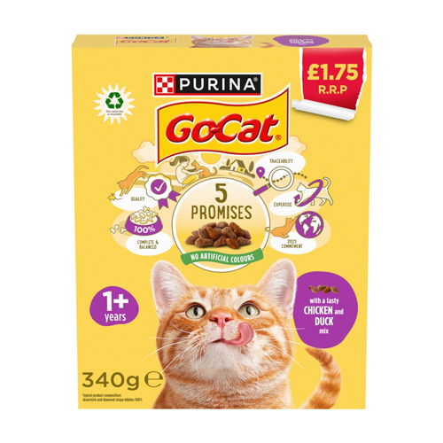GO-CAT CHICKEN & DUCK PMP £1.75 340G