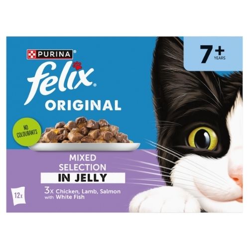 FELIX ORIGINAL MIXED SELECTION IN JELLY 7+ YEARS 12PK 85G
